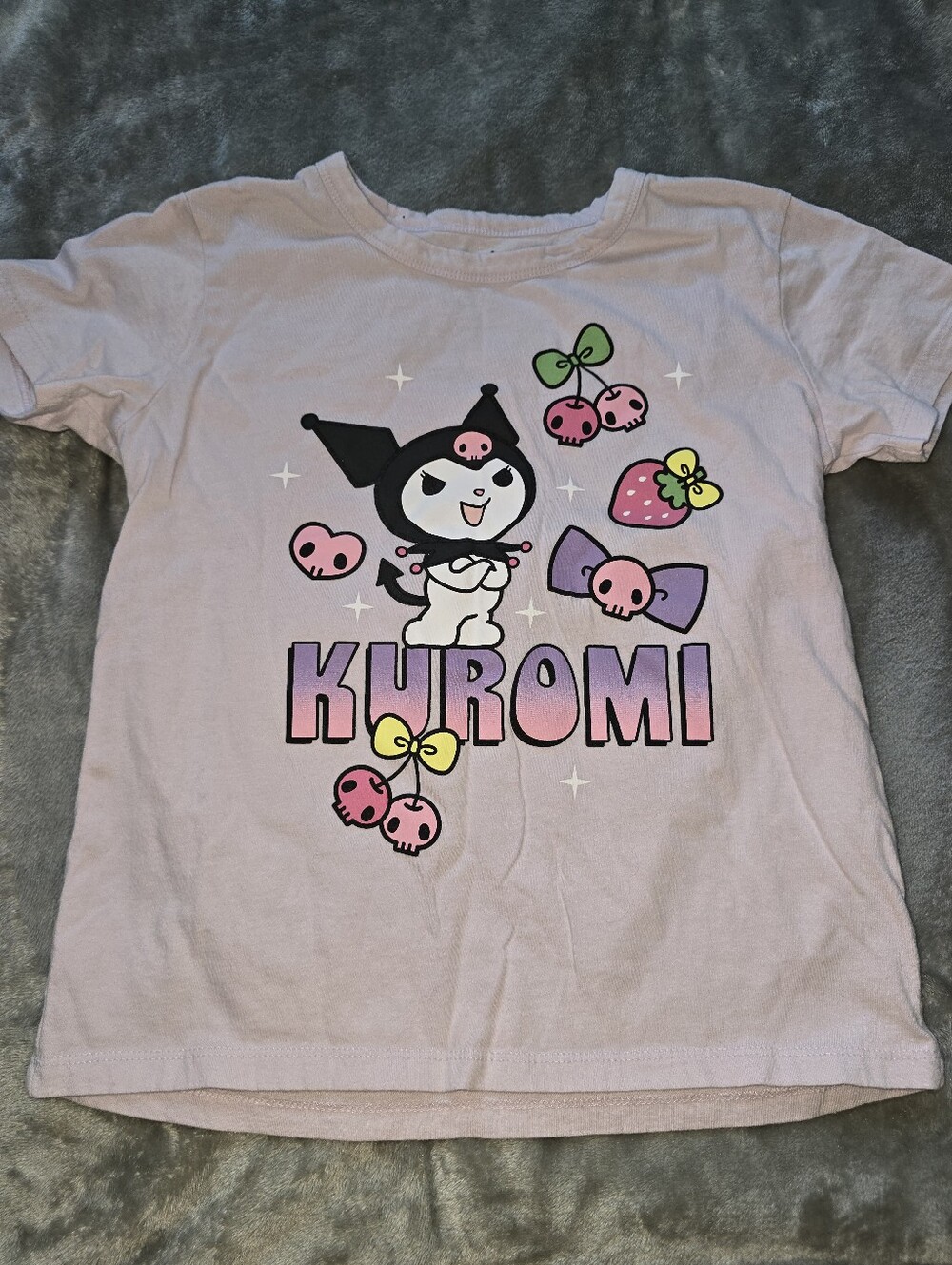 🏵6$ BUNDLE PRICE Kuromi Sanrio Girls T Shirt Size L